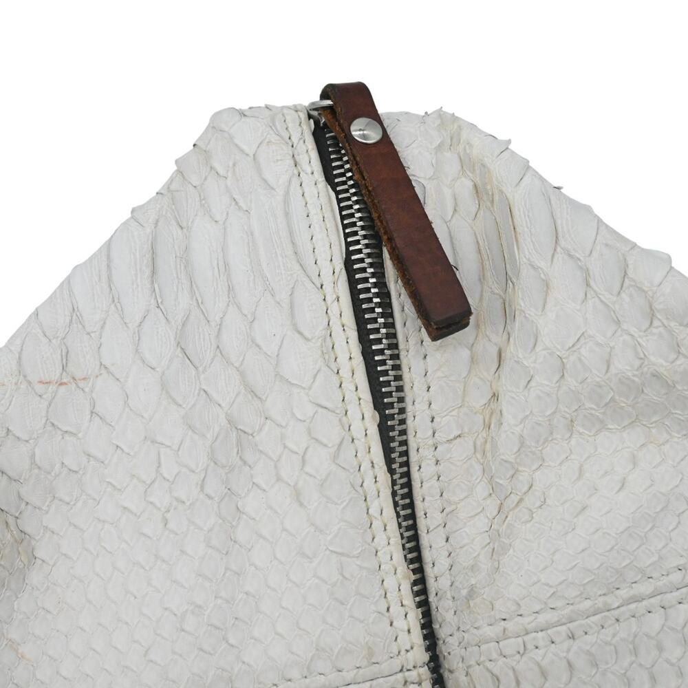 Pauric Sweeney White Python Leather Shoulder Bag - image 8
